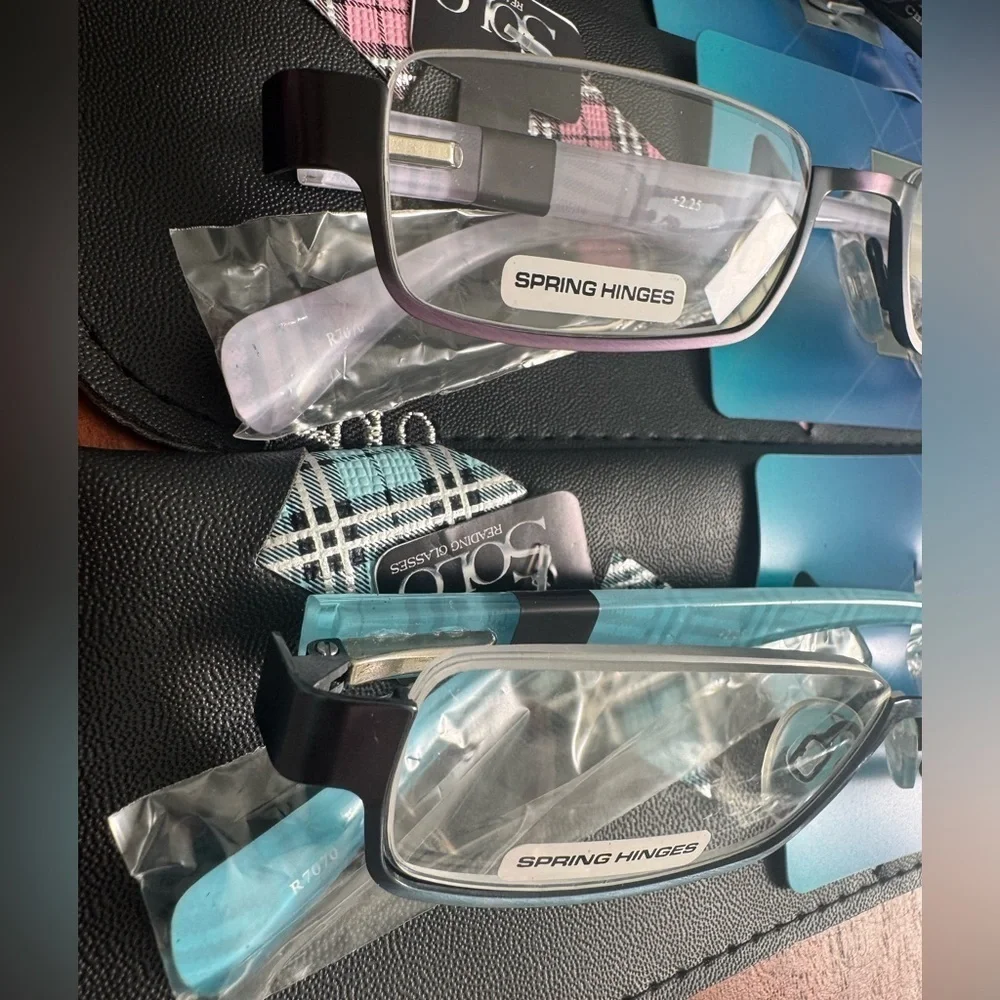 Bundle lot of 6 NEW Designer Reading Glasses Fashion style Multi Pack 2.25 Metal